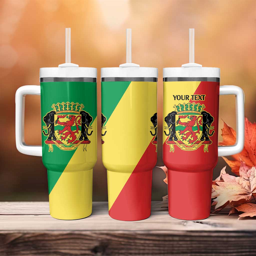 Republic of The Congo Personalized Tumbler With Handle Simple Flag Style - African Pride