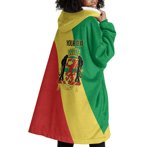 Republic of The Congo Personalized Wearable Blanket Hoodie Simple Flag Style - African Pride