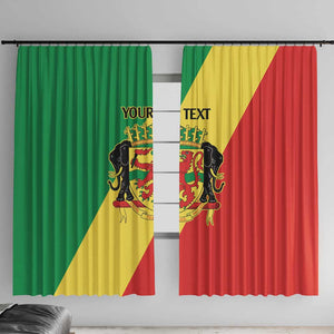 Republic of The Congo Personalized Window Curtain Simple Flag Style - African Pride