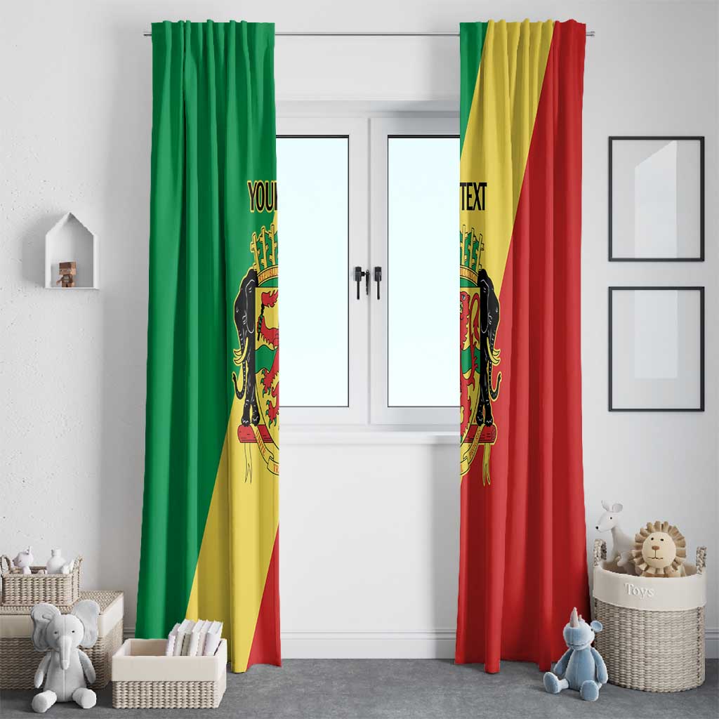 Republic of The Congo Personalized Window Curtain Simple Flag Style - African Pride