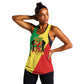 Republic of The Congo Personalized Women Racerback Tank Simple Flag Style - African Pride