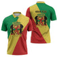 Republic of The Congo Personalized Zipper Polo Shirt Simple Flag Style