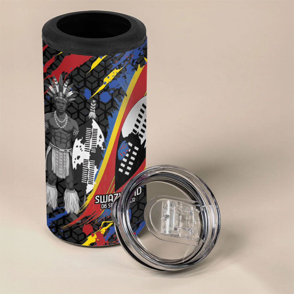 Swaziland Eswatini Somhlolo Day 4 in 1 Can Cooler Tumbler Independence Day
