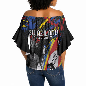 Swaziland Eswatini Somhlolo Day Off Shoulder Wrap Waist Top Independence Day