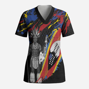 Swaziland Eswatini Somhlolo Day Scrub Top Independence Day
