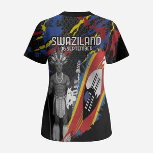 Swaziland Eswatini Somhlolo Day Scrub Top Independence Day