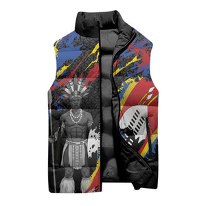 Swaziland Eswatini Somhlolo Day Sleeveless Puffer Jacket Independence Day