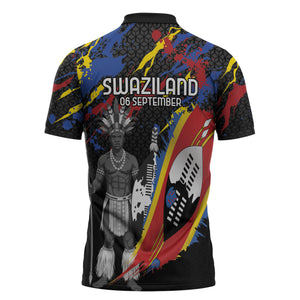 Swaziland Eswatini Somhlolo Day Zipper Polo Shirt Independence Day