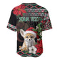 Algeria Christmas Personalized Baseball Jersey Fennec Fox Santa and Traditional Pattern