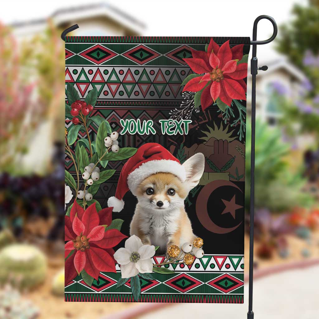 Algeria Christmas Personalized Garden Flag Fennec Fox Santa and Traditional Pattern