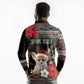 Algeria Christmas Personalized Long Sleeve Polo Shirt Fennec Fox Santa and Traditional Pattern