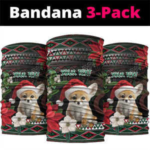 Algeria Christmas Personalized Neck Gaiter Fennec Fox Santa and Traditional Pattern LT9