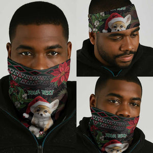Algeria Christmas Personalized Neck Gaiter Fennec Fox Santa and Traditional Pattern LT9