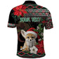 Algeria Christmas Personalized Polo Shirt Fennec Fox Santa and Traditional Pattern