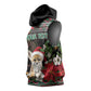 Algeria Christmas Personalized Sleeveless Hoodie Fennec Fox Santa and Traditional Pattern - African Pride