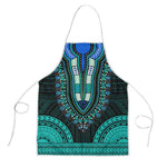 African Dashiki and Polynesian Pattern Apron Teal