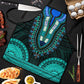 African Dashiki and Polynesian Pattern Apron Teal