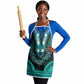 African Dashiki and Polynesian Pattern Apron Teal