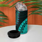African Dashiki and Polynesian Pattern 4 in 1 Can Cooler Tumbler Teal