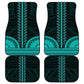African Dashiki and Polynesian Pattern Car Mats Teal