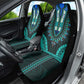 African Dashiki and Polynesian Pattern Car Seat Cover Teal