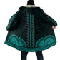 African Dashiki and Polynesian Pattern Cloak Teal
