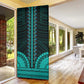 African Dashiki and Polynesian Pattern Door Cover Teal