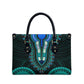 African Dashiki and Polynesian Pattern Leather Bag Teal
