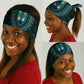 African Dashiki and Polynesian Pattern Neck Gaiter Teal LT9