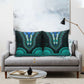 African Dashiki and Polynesian Pattern Pillow Cover Teal