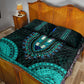 African Dashiki and Polynesian Pattern Quilt Bed Set Teal