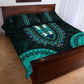 African Dashiki and Polynesian Pattern Quilt Bed Set Teal