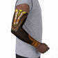 African Dashiki and Polynesian Pattern Arm Sleeves Gold