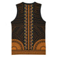 African Dashiki and Polynesian Pattern Basketball Jersey Gold - African Pride