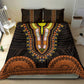 African Dashiki and Polynesian Pattern Bedding Set Gold