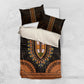 African Dashiki and Polynesian Pattern Bedding Set Gold