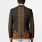 African Dashiki and Polynesian Pattern Blazer Gold