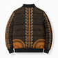 African Dashiki and Polynesian Pattern Bomber Puffer Jacket Gold