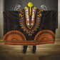 African Dashiki and Polynesian Pattern Hooded Blanket Gold