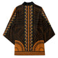 African Dashiki and Polynesian Pattern Kimono Gold
