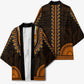 African Dashiki and Polynesian Pattern Kimono Gold