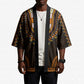 African Dashiki and Polynesian Pattern Kimono Gold