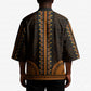 African Dashiki and Polynesian Pattern Kimono Gold