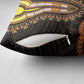 African Dashiki and Polynesian Pattern Pillow Cover Gold