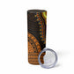 African Dashiki and Polynesian Pattern Skinny Tumbler Gold