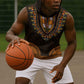 African Dashiki and Polynesian Pattern Sleeveless Hoodie Gold - African Pride