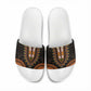 African Dashiki and Polynesian Pattern Slide Sandals Gold
