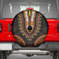 African Dashiki and Polynesian Pattern Spare Tire Cover Gold
