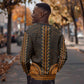 African Dashiki and Polynesian Pattern Sweatshirt Gold