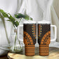 African Dashiki and Polynesian Pattern Tumbler With Handle Gold